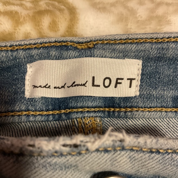 Loft Light Blue Distressed Women's Jeans - Picture 8 of 9
